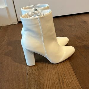 White ankle boots